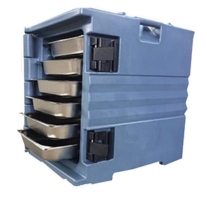 Boîtes de <span class=keywords><strong>transport</strong></span> pour la restauration en PE de qualité alimentaire 90L pour aliments chauds / Boîte isotherme pour aliments avec roues - Product Image 2