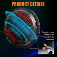 Pour Jeep Hummer, anneau de phare LED de 7 pouces, Boss Angel Eye, feux de route LED blanc/ambre pour véhicule tout-terrain