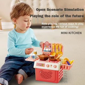 Huiye enfants cuisine nourriture jouets ensemble semblant jouer Simulation <span class=keywords><strong>Chef</strong></span> outils de cuisine accessoires alimentaires pour noël Halloween jouer cadeaux - Product Image 3