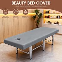 Draps de table de massage réutilisables de qualité supérieure, housse de lit 75 x 31,5 pouces avec trou pour le visage, imperméables, résistants à l'huile, lavables en machine