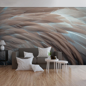 Nordique 8d plume ailes Tv fond salon canapé chambre mur tissu chevet Film et télévision papier peint Mural - Product Image 2