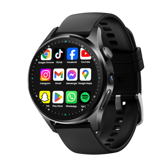 H18 Smart Watch for Men Android 4G Sim Card HD GPS Camera Waterproof IP67 1100mAh Battery IPS Sport Social Features 2 Straps