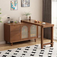 Table à manger pliante extensible en bois massif, murale, avec rangement, multifonctionnelle, style chinois, rectangulaire, mobilier de maison 4