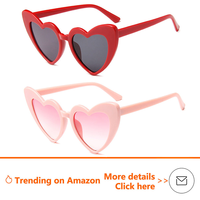 Lunettes de soleil tendance en forme de cœur pour femmes, verres UV400, vente en gros à prix réduit, best-seller