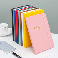 Set de Regalo de Cuaderno de Cuero Rosa para Niñas, Promocional, Superventas, con Logotipo Personalizado, 192 Páginas, Tamaño A4/A5/A6, Bolígrafo