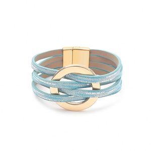 Nautical <b>Leather</b> <b>Bracelet</b> Professional Influencer Choice Item Antique Steel Holiday Gift for Women Two-tone Finish - Product Image 5