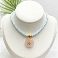 Beadsnice – pendentif en pierres précieuses naturelles incrustées de CZ, œil de tigre, lapis-lazuli, quartz rose, pierre ronde, collier pour femmes, bijoux de charme, cadeau