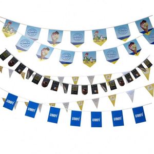 Banderines Personalizados de Fábrica 2025, Impresión de Logotipo Personalizado, Banderines con Cuerda Personalizados - Product Image 1