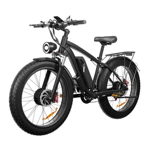 高品质电动自行车1000w 26英寸胖轮胎电动自行车电动运动山地自行车全地形成人廉价电动自行车