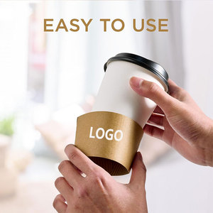 Fundas de Cartón Corrugado Reutilizables y Duraderas para Vasos, para Bebidas Frías y Calientes, Fundas de Papel Desechables Personalizadas para Vasos de Café - Product Image 5