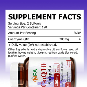 Low OEM Custom Wholesale CoQ10 Softgels with 200mg Per Serving Boost Antioxidant Activity Supports Energy Production Softgels - Product Image 2