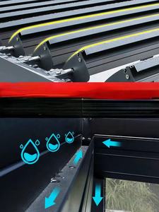 Pérgola Bioclimática de Aluminio para Jardín Exterior con Persianas Ajustables Motorizadas de Tamaño Personalizado - Product Image 5