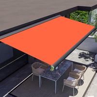 Auvent rétractable automatique avec structure en aluminium, voile d'ombrage extérieur commercial, télécommande, protection solaire, imperméable, pour terrasse, balcon