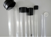 Tube cylindrique en PVC transparent écologique moulé par injection stockage de cigarettes en poly plastique transparent couvercle coupé personnalisé VAST de qualité supérieure