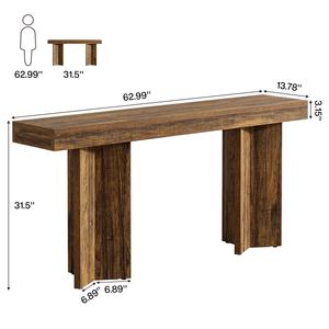 Tribesigns 63 "Table <span class=keywords><strong>console</strong></span>, Table <span class=keywords><strong>d</strong></span>'<span class=keywords><strong>entrée</strong></span> de ferme, Table de canapé rectangulaire en bois derrière le canapé pour <span class=keywords><strong>entrée</strong></span>, couloir - Product Image 6