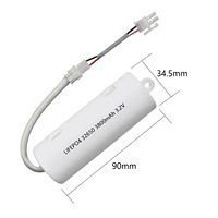 JINTION 3.2V 3800mAh LiFePO4 Baterai Pengganti Lampu Darurat untuk Liteplan 1 LP38 PT TE dengan Pemantauan Suhu