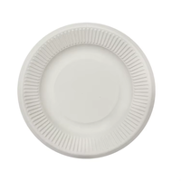 Assiettes en papier écologiques de 6 pouces, jetables, en canne à sucre, rondes, rayées, biodégradables, mini-assiettes en bagasse pour gâteaux, pour les fêtes