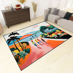 Imagen personalizada, Alfombra de área bohemia de poliéster esponjoso, alfombra cuadrada rectangular grande para dormitorios adolescentes, 10mm, hecha a máquina, relación 4:3, pedido mínimo, 1 pieza - Product Image 5