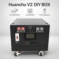 Boîte de batterie Lifepo4 HUANCHU 48V/51.2V 16S 17.52KWH 628Ah JK 300A V19 BMS avec écran LCD certifiée CE pour stockage d'énergie solaire DIY