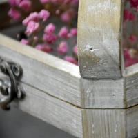 Lanterne en bois rétro Chic Shabby avec verre, lanterne de bougie décorative en bois blanc délavé, lanterne de ferme à suspension
