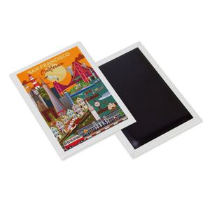 Suministro Directo de Fábrica, Diseño Personalizable, Placa de Estaño Impresa con Serigrafía, Souvenir Magnético del Puente Golden Gate, Artículo Promocional - Product Image 1