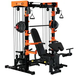 3d Squat Rack Power Rack Home Gym Stack Gewicht Geladen Fitnessapparatuur Oefentrainer Machine Alles In Één Kabel Smith Machine