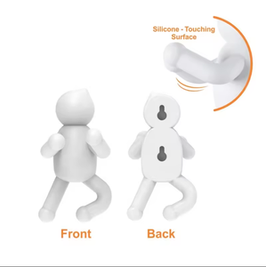 Vui kongfu nhựa dính Wall Mount khăn móc sáng tạo hình con người áo treo móc thiết lập đa chức năng phòng tắm Key - Product Image 3