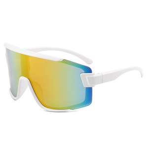 Cross Border Sports Sunglasses PC <b>Frame</b> Polarized UV400 Windproof Outdoor Cycling Glasses <b>Large</b> <b>Frame</b> Colorful Lens - Product Image 5