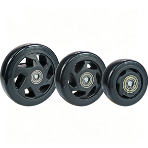 Ruedas para Banco de Trabajo, Paquete de 4, Ruedas Retráctiles Resistentes con Freno, Ruedas Giratorias con Bloqueo de 660 Libras para Banco de Trabajo - Product Image 1