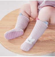 Chaussettes antidérapantes pour bébés, semelle en silicone, coton doux, motif animal, certifiées, pour nourrissons et tout-petits, garçons et filles, 0-3 ans