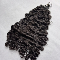 Extensions de cheveux humains brésiliens vierges à ondulations profondes, sans nœuds, pré-séparées, bouclées, à double trame, pour crochet et machine