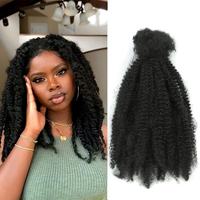 Estensioni per capelli sintetici Afro Kinky in fibra a bassa temperatura da 12 pollici, micro twist, trama singola, per dreadlock e uncinetto