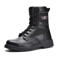Bottes de travail d'hiver 3516-4 à tige haute en microfibre, semelle en caoutchouc, embout en acier, anti-perforation, pour la construction, la randonnée et la sécurité tactique