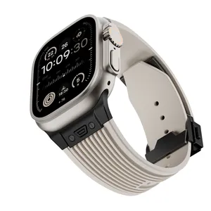 Vendita all'ingrosso 18/20/22/38/40mm 42/44mm in Silicone morbido Smart Watch cinturino cinturino per Apple iWatch Ultra