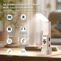 Radio de Emergencia Todo en Uno con Banco de Energía y Lámpara de Lectura, Radio Meteorológica Recargable para Preparación para Desastres