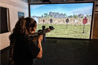 Mur de projection interactif à calibrage automatique, pistolets laser interactifs, simulateur de jeux de tir interactifs pour le divertissement des enfants