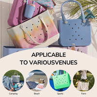 Sac de plage léger en EVA avec logo personnalisé, imperméable, imprimé, grande capacité, lavable, durable, pour la piscine, les voyages, l'extérieur, l'été