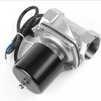 Vanne solénoïde de remplacement en acier inoxydable normalement fermée (NF) pour air, eau, diesel, vanne magnétique électrique à 2 voies