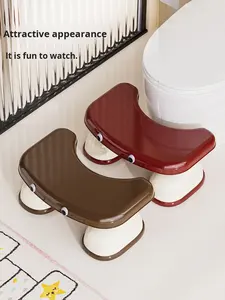 Xing You Tabouret en plastique durable de style dessin animé <span class=keywords><strong>pour</strong></span> enfants <span class=keywords><strong>pour</strong></span> <span class=keywords><strong>toilette</strong></span> salle de bain accroupi rehaussant le pied de lit antidérapant - Product Image 2