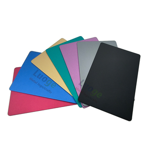 Tarjetas de visita personalizadas de aluminio anodizado, metal, en blanco, grabado láser, tarjetas de regalo de negocios de metal rosa dorado - Product Image 3