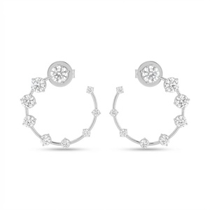 Pendientes de Aro Redondos con Diamantes - Oro de 9k, 14k y 18k - Product Image 5