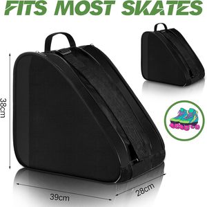 Sac à roulettes/sac à patins à glace respirant en Oxford de grande capacité avec fermeture éclair pour garçons, filles et adultes - Product Image 2
