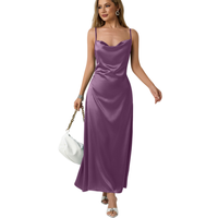 Robes de soirée et de nuit de luxe pour femmes, en satin de polyester, personnalisées avec logo OEM, sexy et dos nu