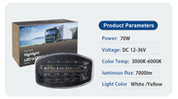 Nouvelle lampe de travail LED 9 pouces 12V-36V pour camion lourd, phare LED ovale pour 4x4, tout-terrain, ATV, UTV, camion, tracteur, moto