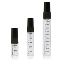 Botol Semprot Parfum Mini Kosong Grosir 10ml 5ml 3ml 2ml, Botol Kaca Bening dengan Skala Pengukuran