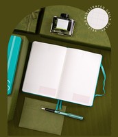 Carnet de notes personnalisé pour 365 jours, format A5, couverture rigide en PU avec reliure cousue et bande élastique