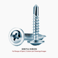 Vis autoperceuses à tête cylindrique zinguées DIN7504 en acier au carbone Phillips pour tôles de toiture en acier – Vente en gros