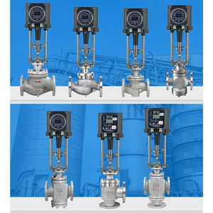 Katup Kontrol 4-20mA Duduk Tunggal Pneumatik Jenis Segel Bellow Baja Karbon DN125 Katup Dunia Flens Kontrol Diafragma Pneumatik