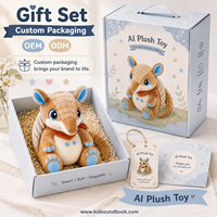 Peluche personnalisée XDT AI, OEM/ODM, rembourrée en coton PP, taille réglable 11-30 cm, cadeau d'anniversaire mignon pour les fêtes d'enfants, polyester