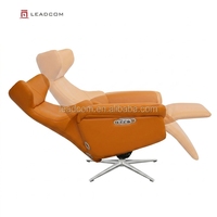Canapé inclinable de salon et de bureau LEADCOM LS-7803 en cuir véritable moderne, à gravité zéro, pour salon et bureau